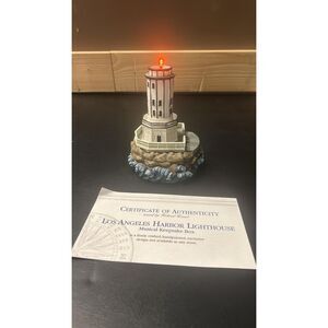 Seashore Treasure Los Angeles Harbor Light House CA Music Box and Light A2